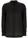 Max Mara Nola Silk Shirt Collared Neck In 黑色