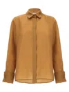 Max Mara 'nola' Sheer Fabric Shirt With Long Sleeves