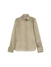 Max Mara Sfilata Nola Silk Shirt In Olive Green