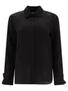 Max Mara Buttoned Long-sleeved Shirt In Black