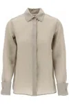 Max Mara Nola Organdy Shirt Clothing In Neutro,grey