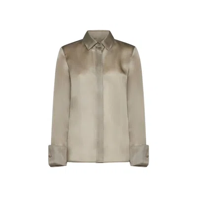 Max Mara Nola Silk Shirt In Green