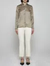 Max Mara Nola Silk Shirt In Green