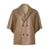 Max Mara Double-breasted Cape In Brown