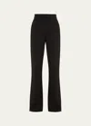 Max Mara Norcia Pleated Jersey Straight Pants In Black