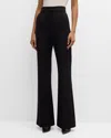 Max Mara Norcia Pleated Jersey Straight Pants In Black