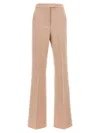Max Mara Trousers Flared Leg Belt Loops In Pink