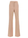 Max Mara Trousers Flared Leg Belt Loops In Pink