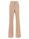 Max Mara Trousers Flared Leg Belt Loops In Neutral