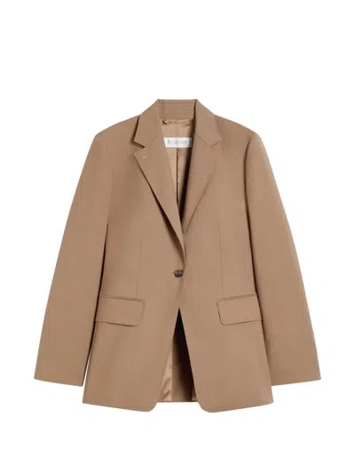 Max Mara Tailored Jacket Nylon And Silk Design In Multi