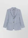 Max Mara Notch Lapel Single Breasted Jacket In Blue