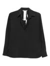 Max Mara Notched-collar Shirt In Black