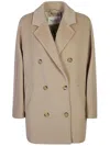 Max Mara Coat Double-breasted Notched Lapels In 中性色