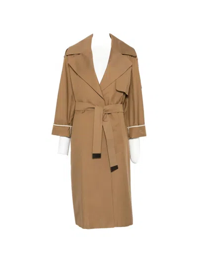 MAX MARA NOTCHED-LAPEL BELTED TRENCH COAT