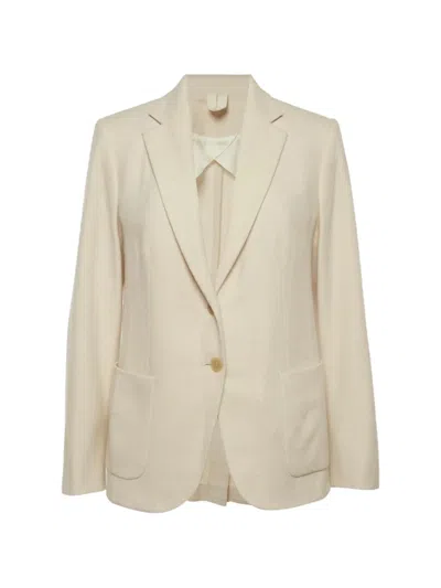Pre-owned Max Mara Notched Lapels Blazer In Neutral