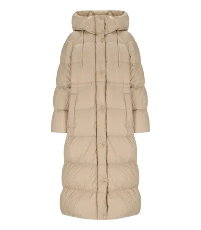 Max Mara Novak Beige Reversible Hooded Down Jacket In Neutral