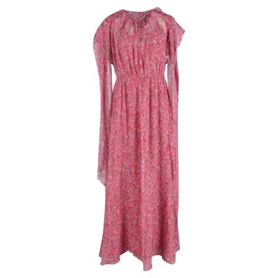 Max Mara Novak Gown In Pink Silk Satin