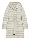 Max Mara Reversible Down Jacket In Water-repellent Satin In Neutral
