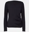 Max Mara Novella Cashmere And Wool-blend Sweater In Black