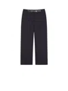 Max Mara Washed Fabric Cropped Trousers In Black
