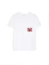 Max Mara Logo-embroidered Crewneck T-shirt In White