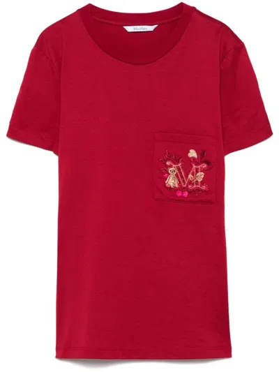 Max Mara Nunzio T-shirt In Cotton In Red