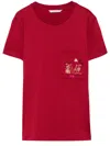 Max Mara Logo Embellished Crewneck T-shirt In Red