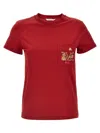 Max Mara Logo Embellished Crewneck T-shirt In Red