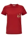 Max Mara Logo Embellished Crewneck T-shirt In Red