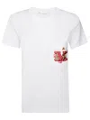 Max Mara Logo-embroidered Crewneck T-shirt In Bianco