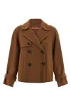 Max Mara Nupar Double-breasted Jacket In Brown
