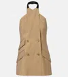 Max Mara Maxmara Mxsnuraghe Sleeveless Jacket In Wool And Silk Poplin In Brown