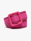 Max Mara Nylon And Cotton Raffia Belt In Fuchsia