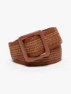 MAX MARA NYLON AND COTTON RAFFIA BELT