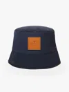 Max Mara Nylon And Gabardine Hat In Navy