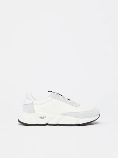 Max Mara Nylon And Leather Running Shoes In White