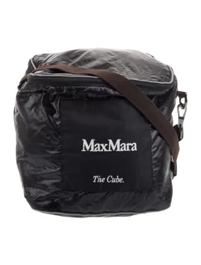 Pre-owned Max Mara Nylon Crossbody Bag In Black