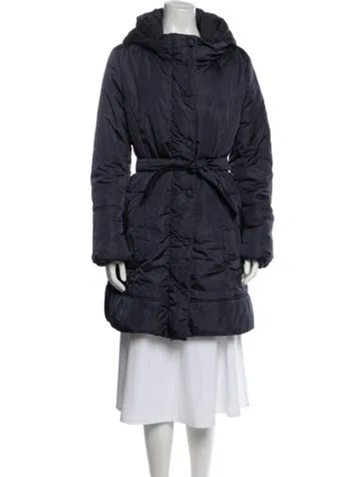 Pre-owned Max Mara Nylon Down Coat In Blue