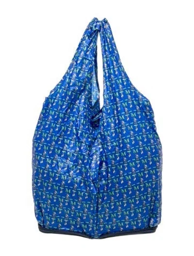 Pre-owned Max Mara Nylon Hobo In Blue