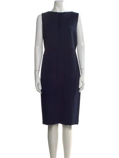 Pre-owned Max Mara Nylon Midi Length Dress In Blue