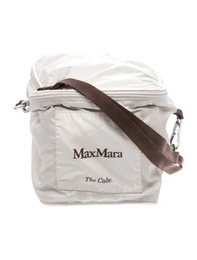 Pre-owned Max Mara Nylon Shoulder Bag In Gray