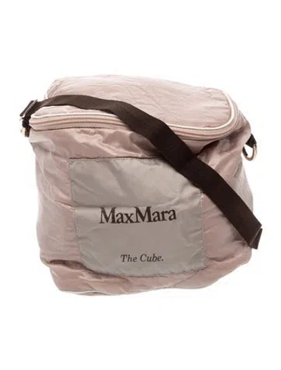 Pre-owned Max Mara Nylon Shoulder Bag In Gray