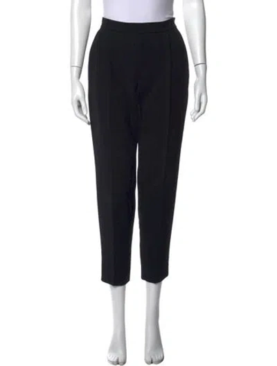 Pre-owned Max Mara Nylon Straight Leg Pants In Black