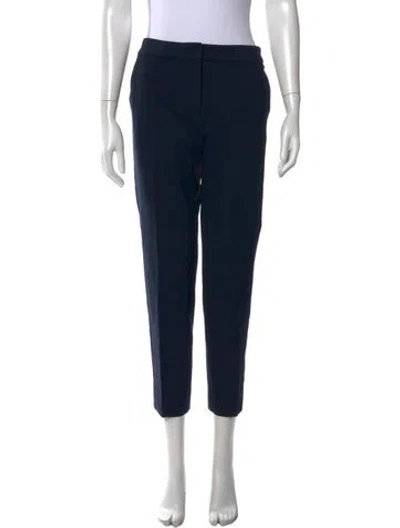 Pre-owned Max Mara Nylon Straight Leg Pants In Blue