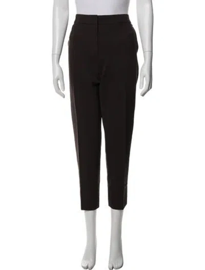 Pre-owned Max Mara Nylon Straight Leg Pants In Brown