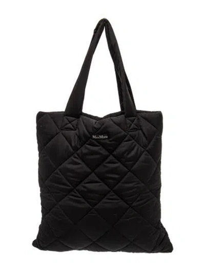 Pre-owned Max Mara Nylon Tote In Black
