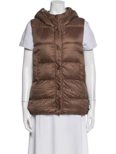 Pre-owned Max Mara Nylon Vest In Brown