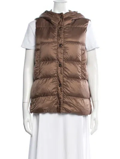Pre-owned Max Mara Nylon Vest In Brown