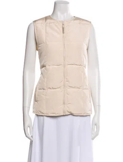 Pre-owned Max Mara Nylon Vest In Neutral