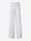 Max Mara Nymph Wool Pants In White